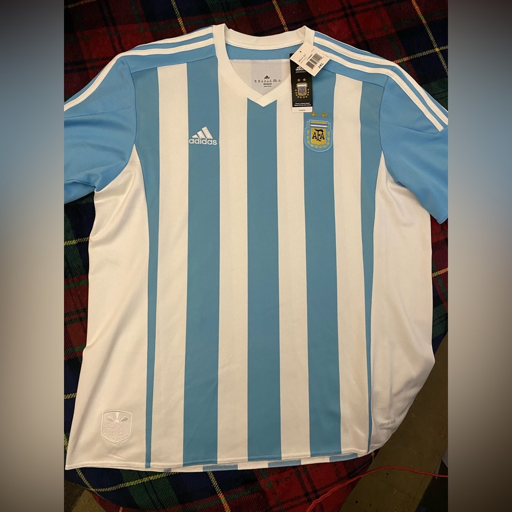 Adidas Argentina National Soccer Team Home Jersey from 2016 Copa America USA